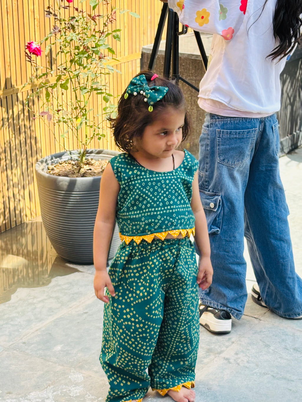 Nanha Bandhej Co-ord Set💚