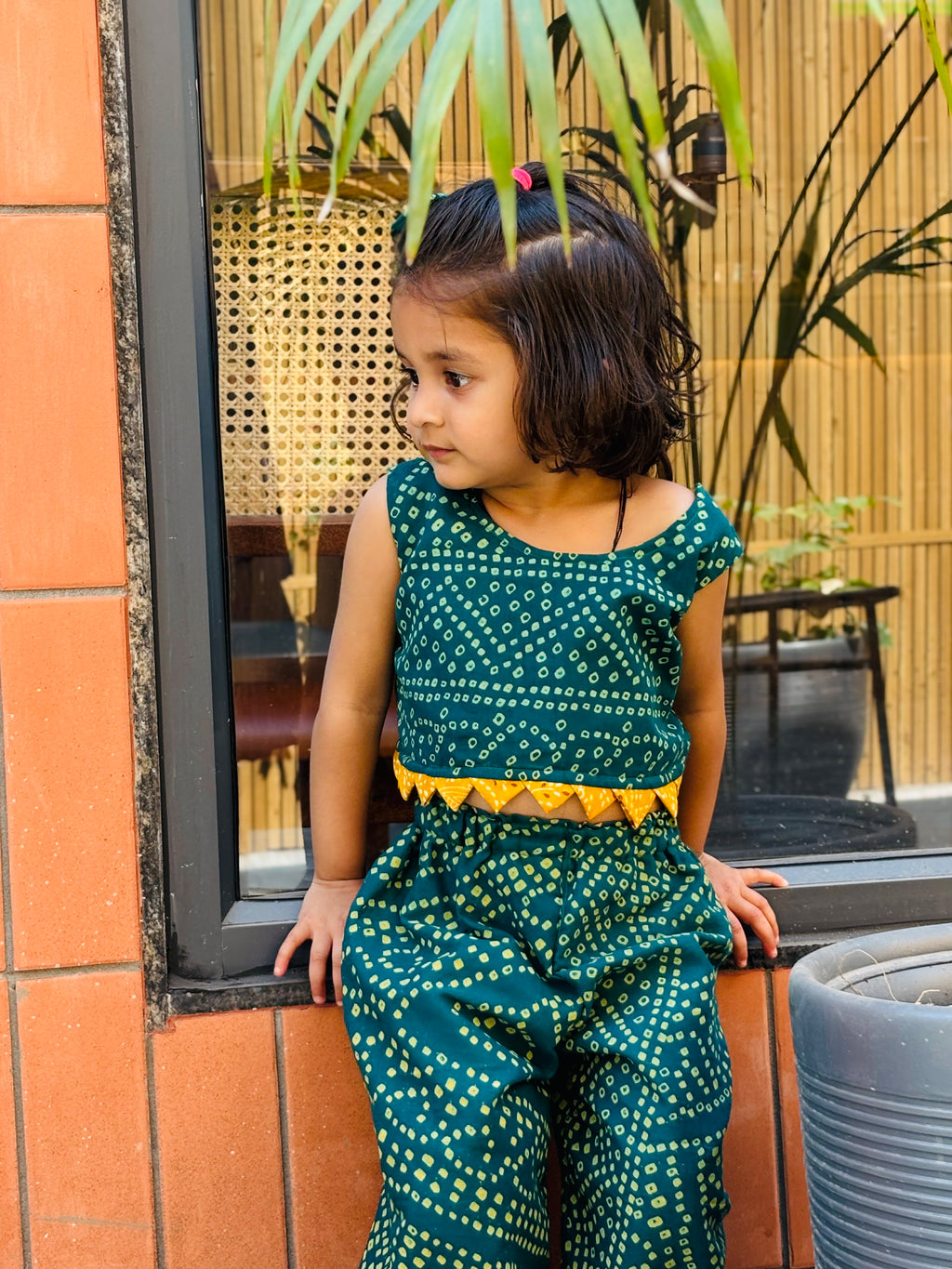 Nanha Bandhej Co-ord Set💚