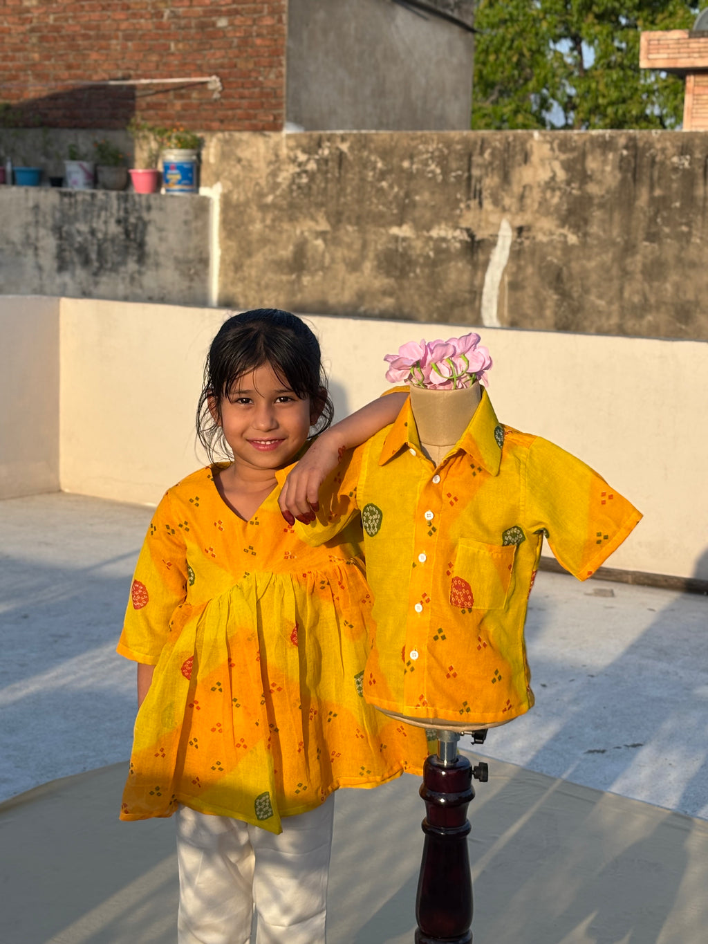 Haldi Bandhej Set