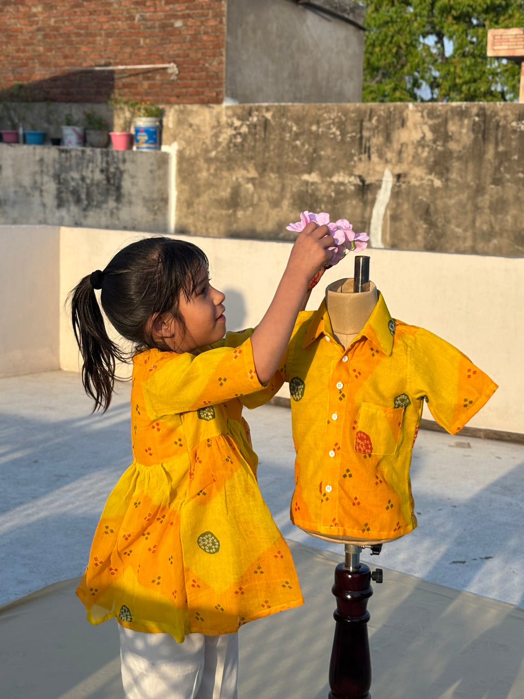 Haldi Bandhej Set