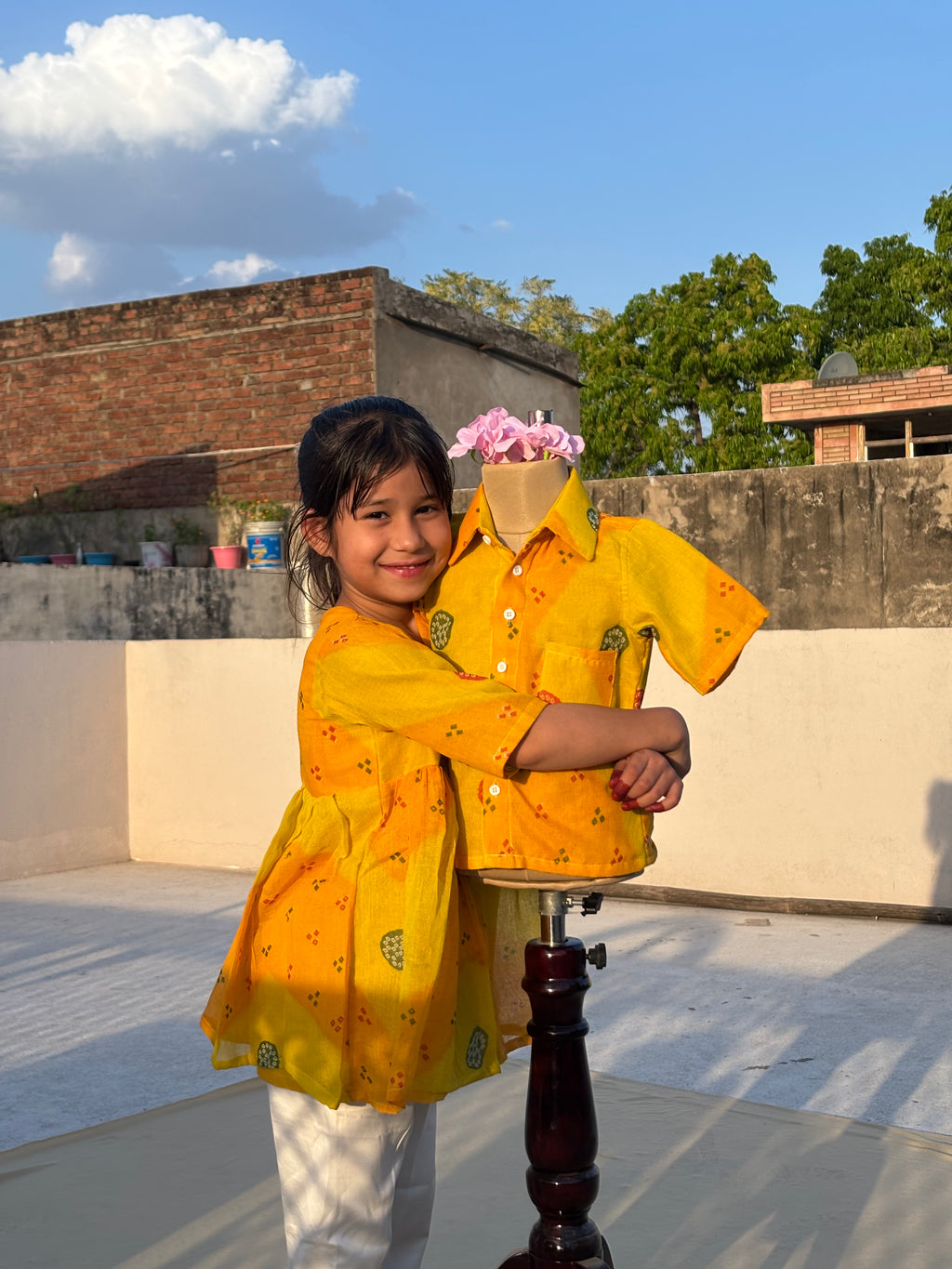 Haldi Bandhej Set