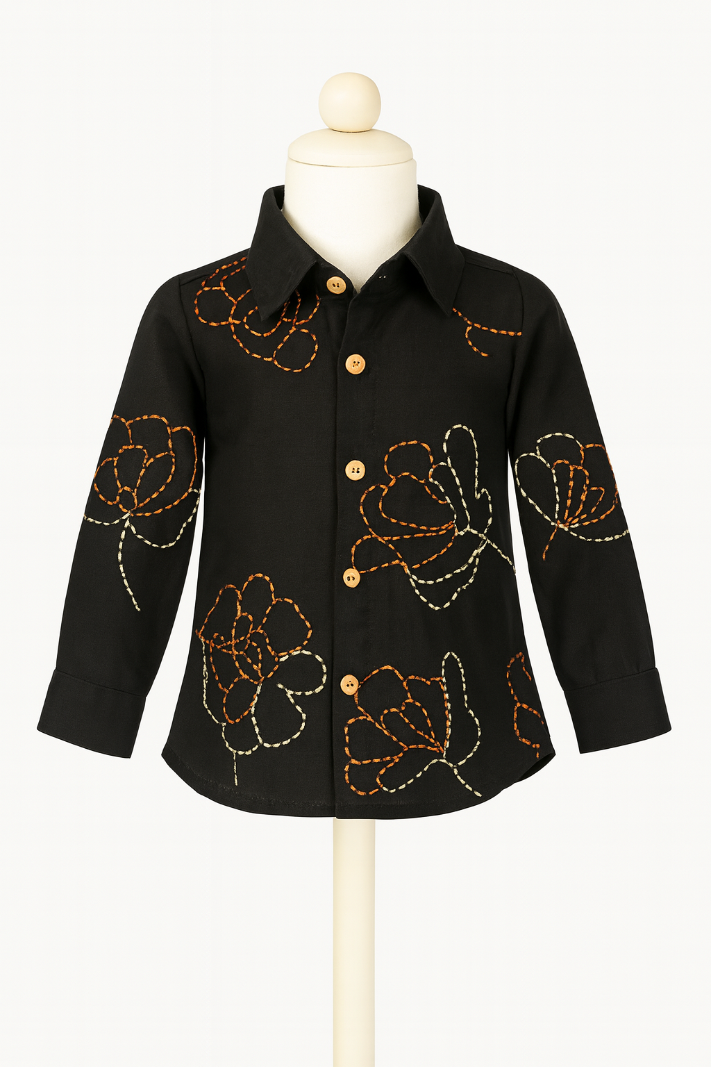 Black Flower Leaf (Full Sleeve)